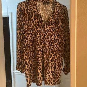 Karl lagerfeld leopard print top